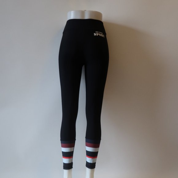 THE UPSIDE SPORT BLACK WHITE RED LEGGINGS 4 * - Picture 8 of 14